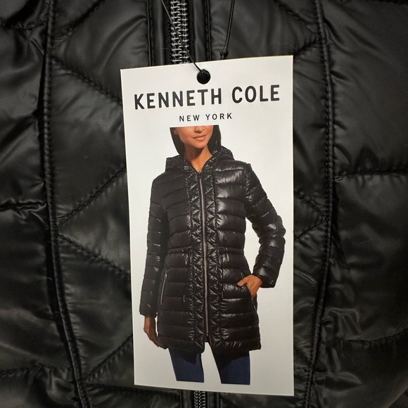 Kenneth Cole M/L Quilted Anorak Puffer Jacket • Black • NWT - Picture 13 of 14